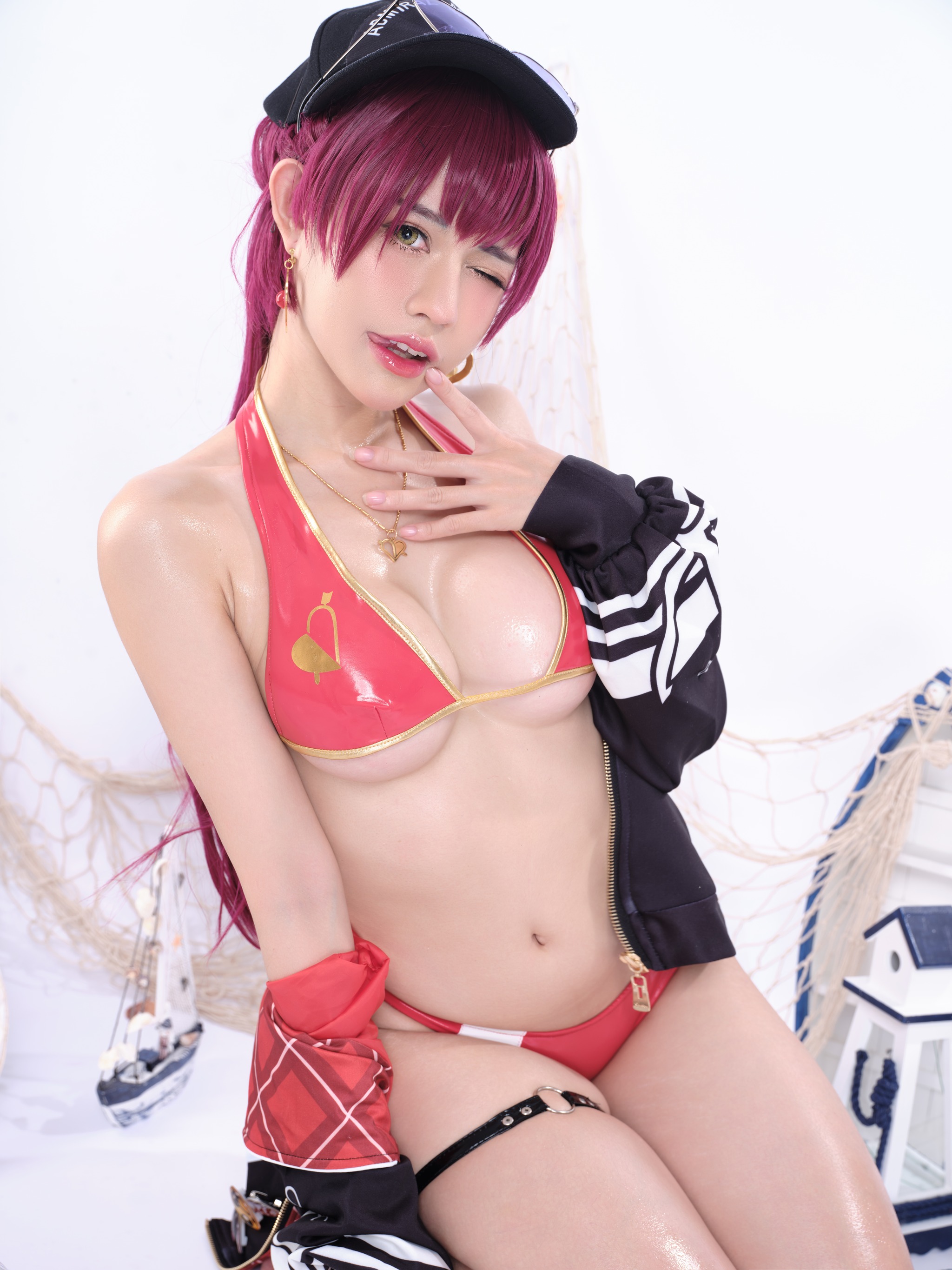 图片[1]-PingPing – NO.071 Hoshou Marine Swimwear (Hololive) [27P]-XikXak